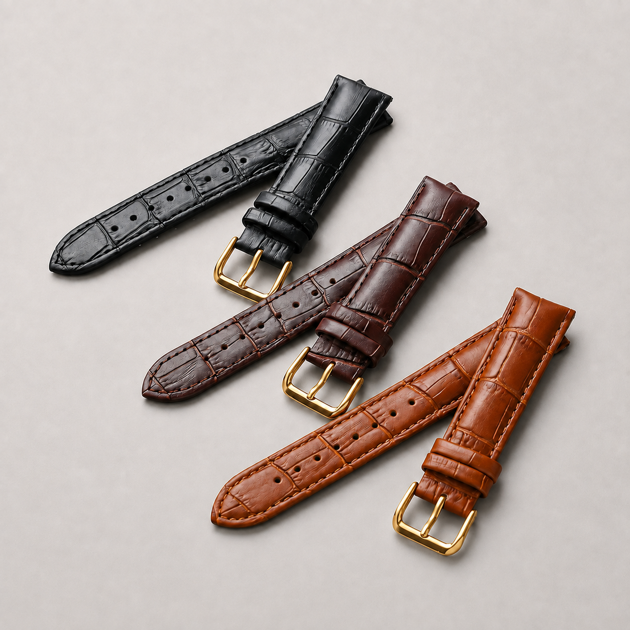 Genuine Italian Leather Straps (Black, Brown, & Tan)